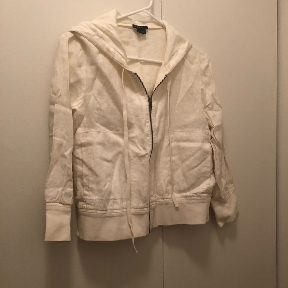 theory white jacket linen xs